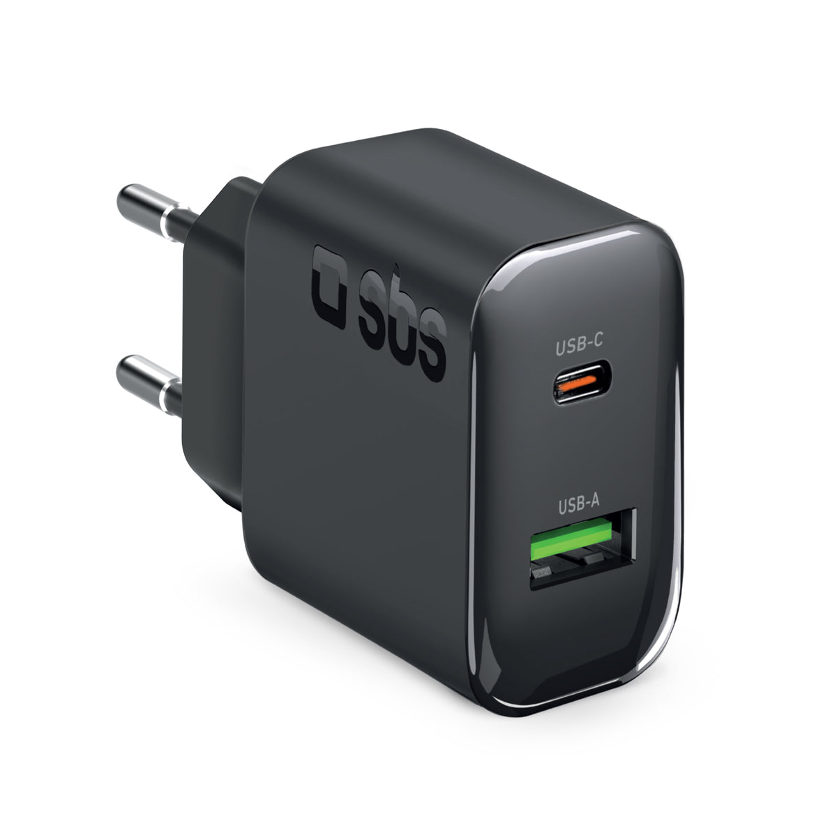 Chargeur mural 65W double USB‑C + USB‑A
