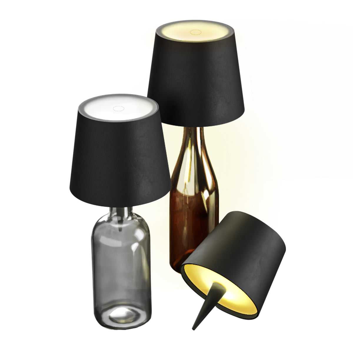 Lampe de table rechargeable avec 3 modes d'éclairage