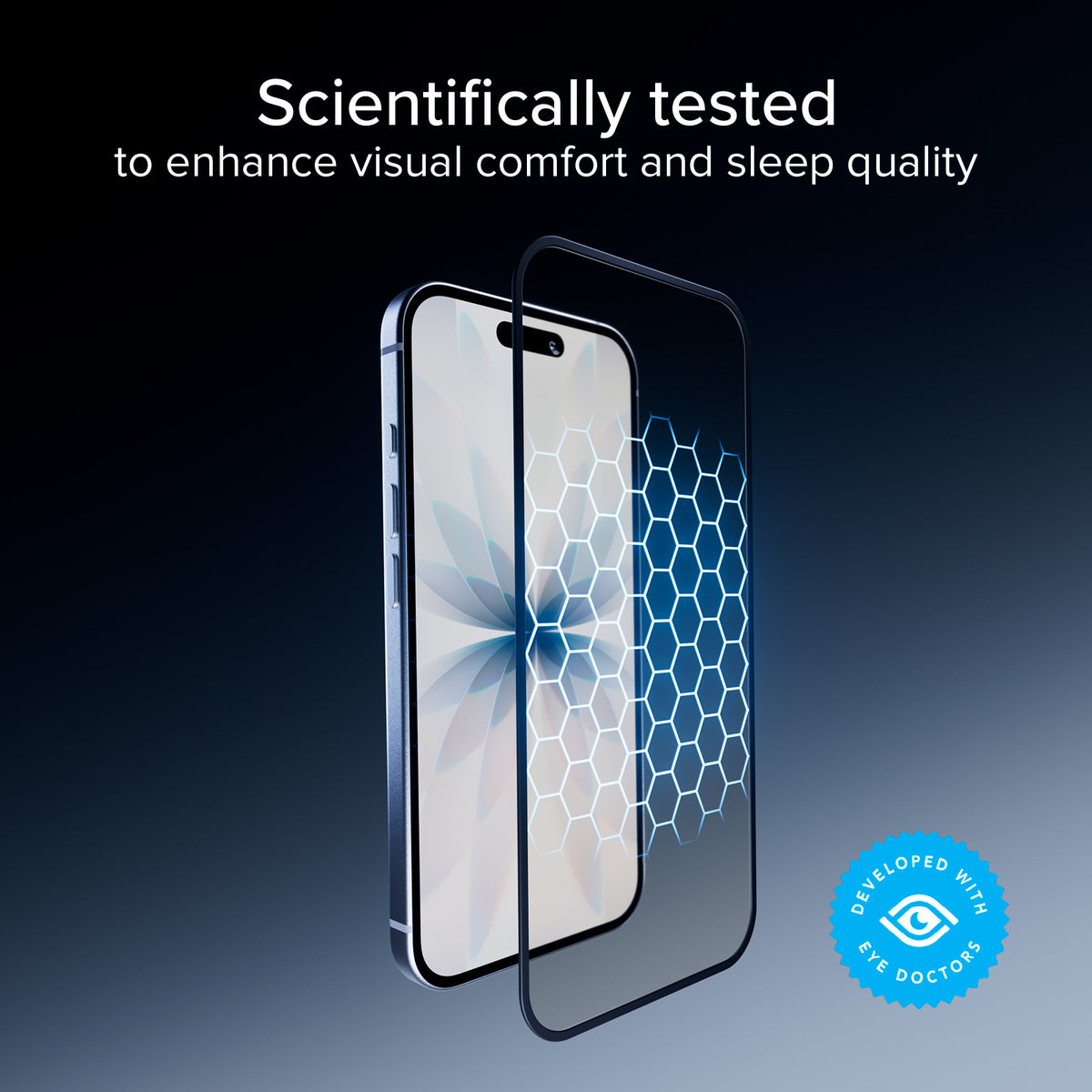 Vetro anti‑luce blu Eyesafe CPF60 per iPhone 17 Pro