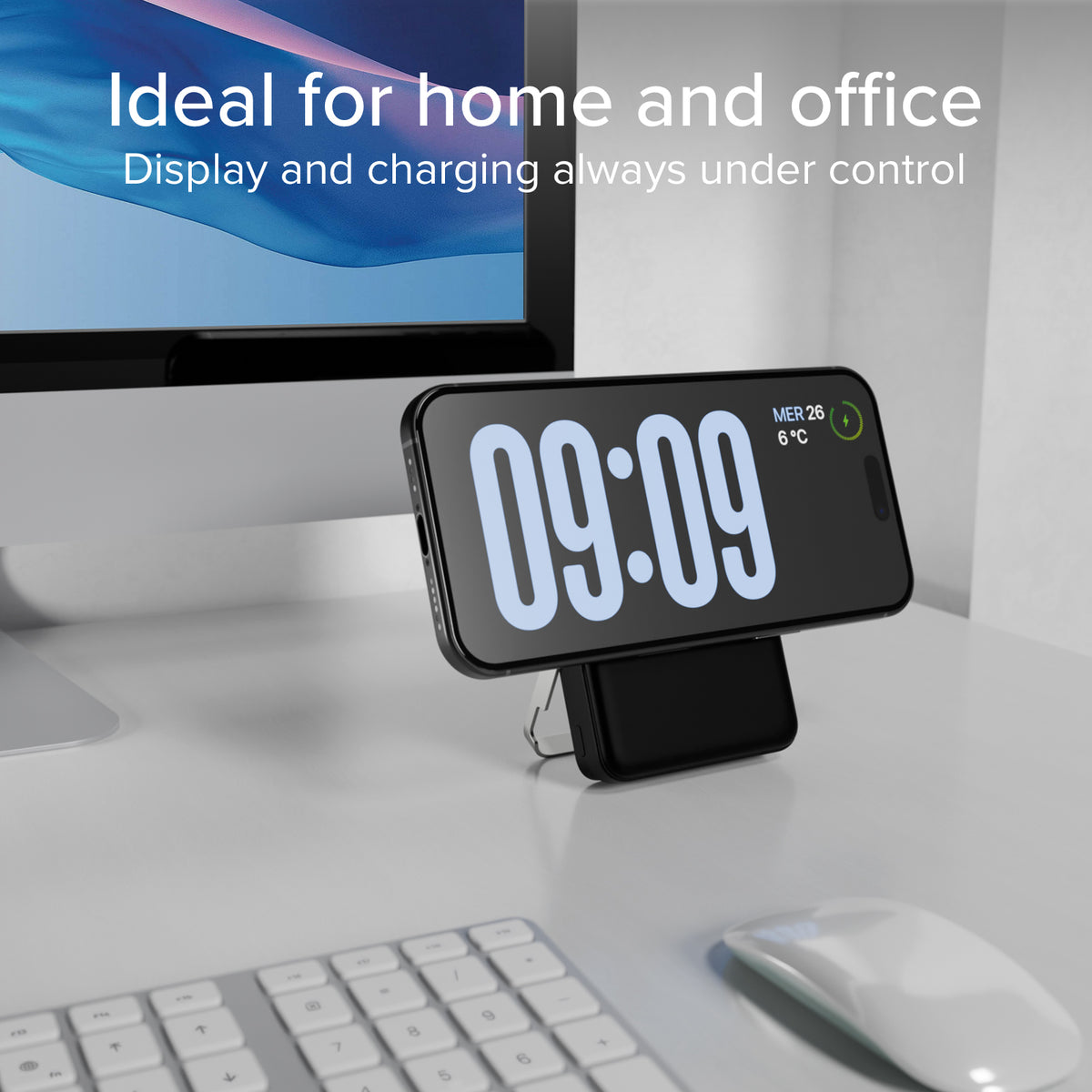 Wireless Power Bank 10,000 mAh with Stand and LCD