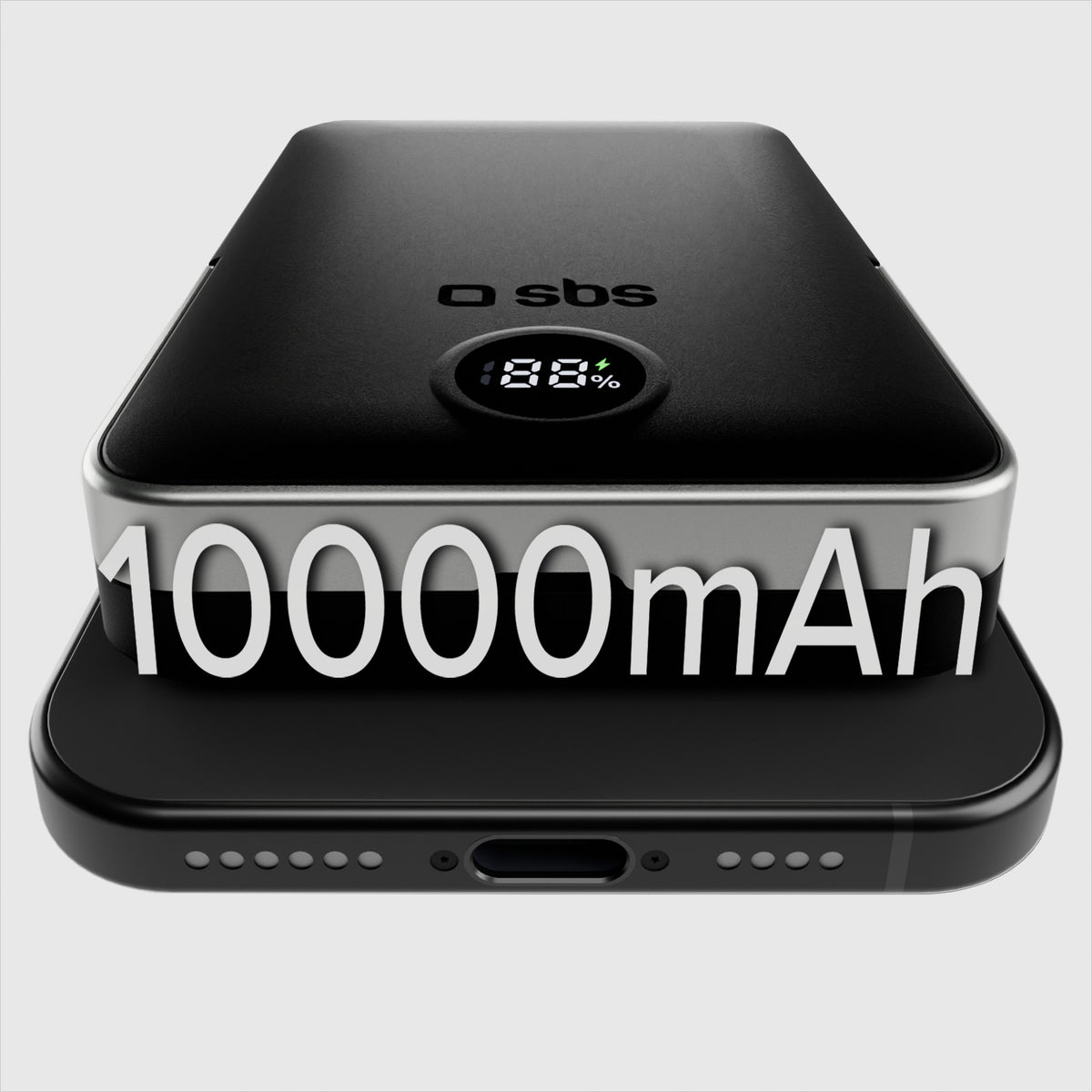 Wireless Power Bank 10,000 mAh with Stand and LCD