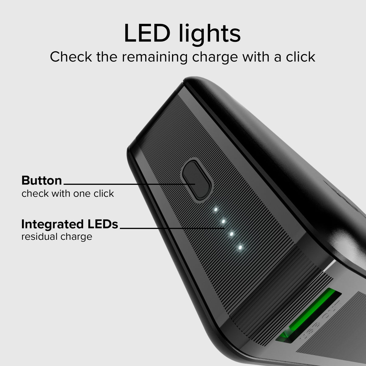 20.000mAh Powerbank für Computer, Smartphones, Tablets mit USB-C und USB-A