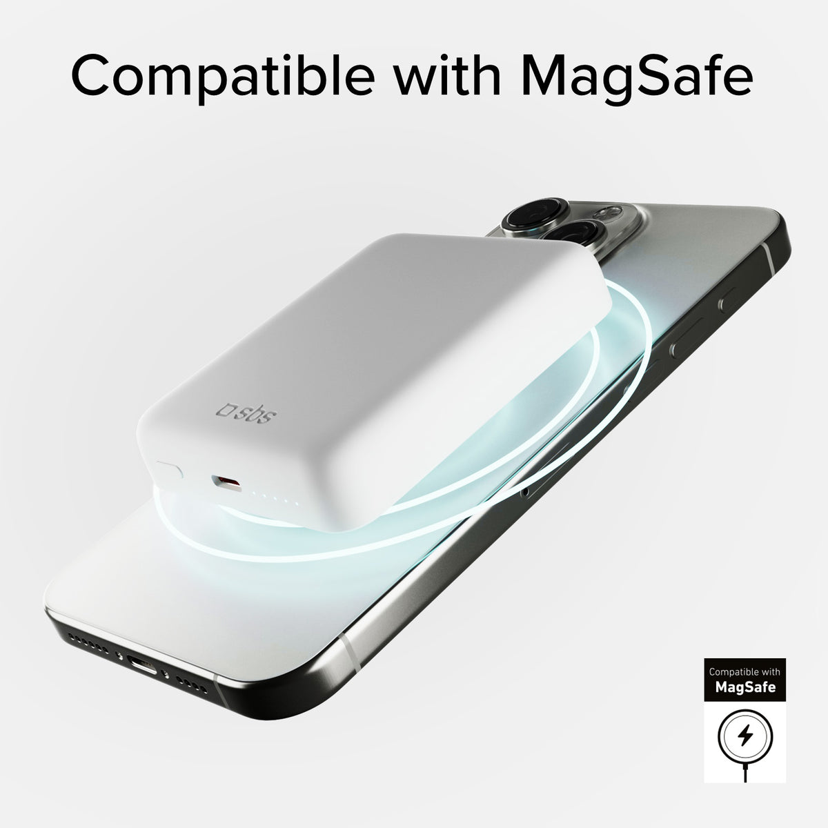 Ultrakompakte kabellose Powerbank mit 5000 mAh