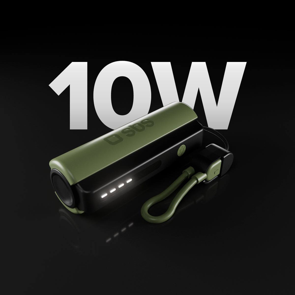 Kompakte 5000mAh Powerbank mit LED-Taschenlampe, 10W USB-C Anschluss, USB-C Kabel inklusive, ideal für Outdoor und Camping