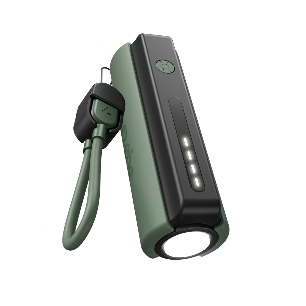 Kompakte 5000mAh Powerbank mit LED-Taschenlampe, 10W USB-C Anschluss, USB-C Kabel inklusive, ideal für Outdoor und Camping