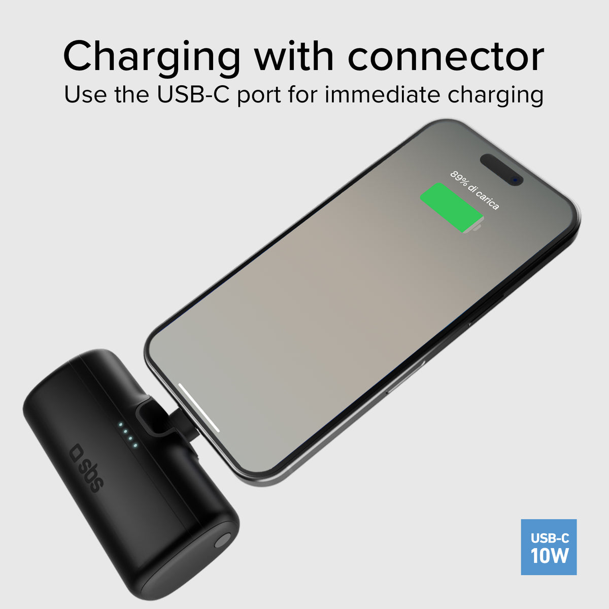5000 mAh powerbank with stand function and integrated cable