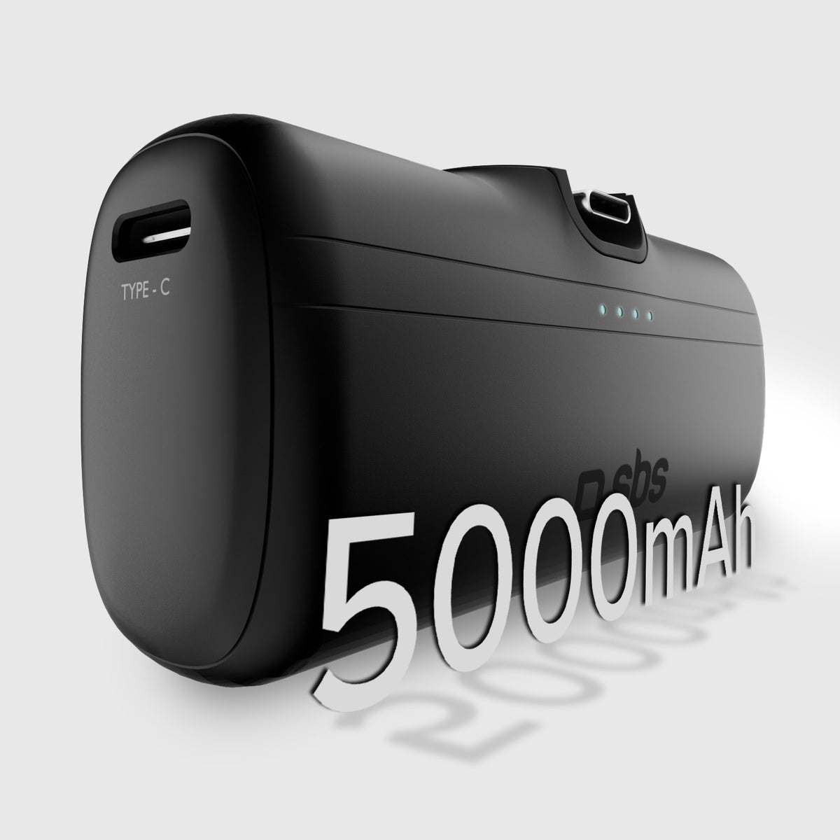 5000 mAh powerbank with stand function and integrated cable