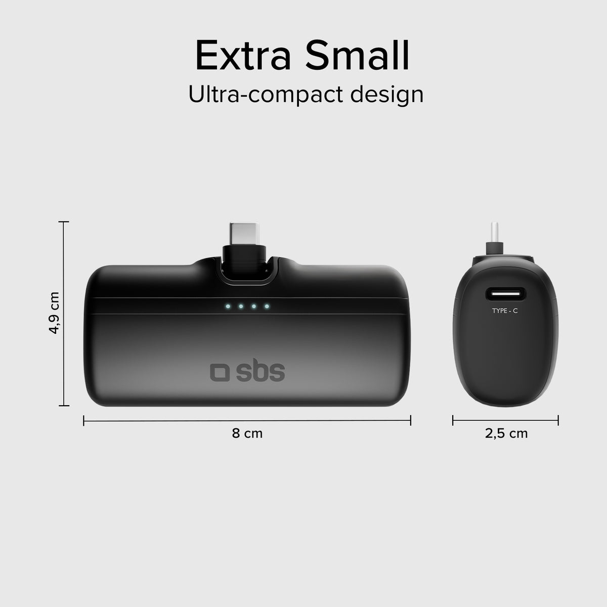 5000 mAh powerbank with stand function and integrated cable