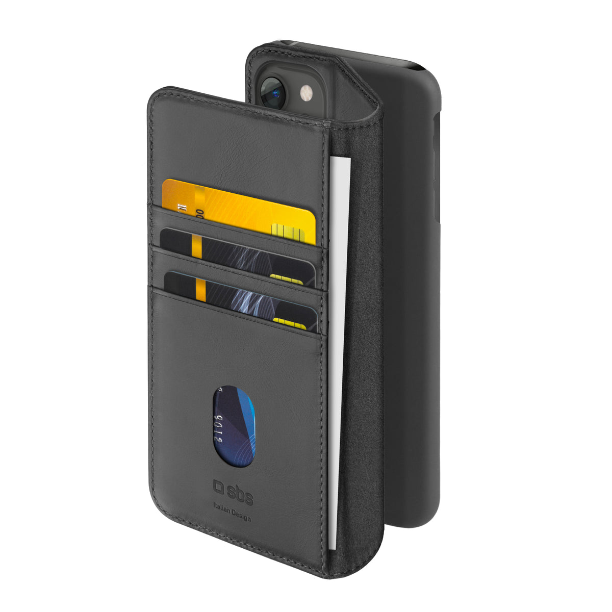 Klapphülle aus echtem Leder für iPhone 13