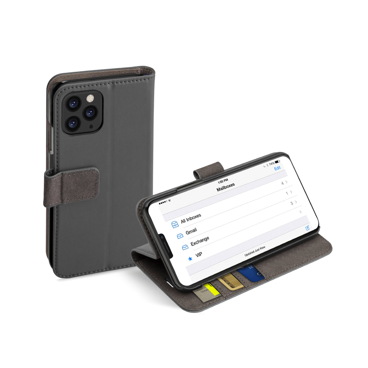 Custodia Book Wallet con funzione stand per iPhone 12 Pro Max
