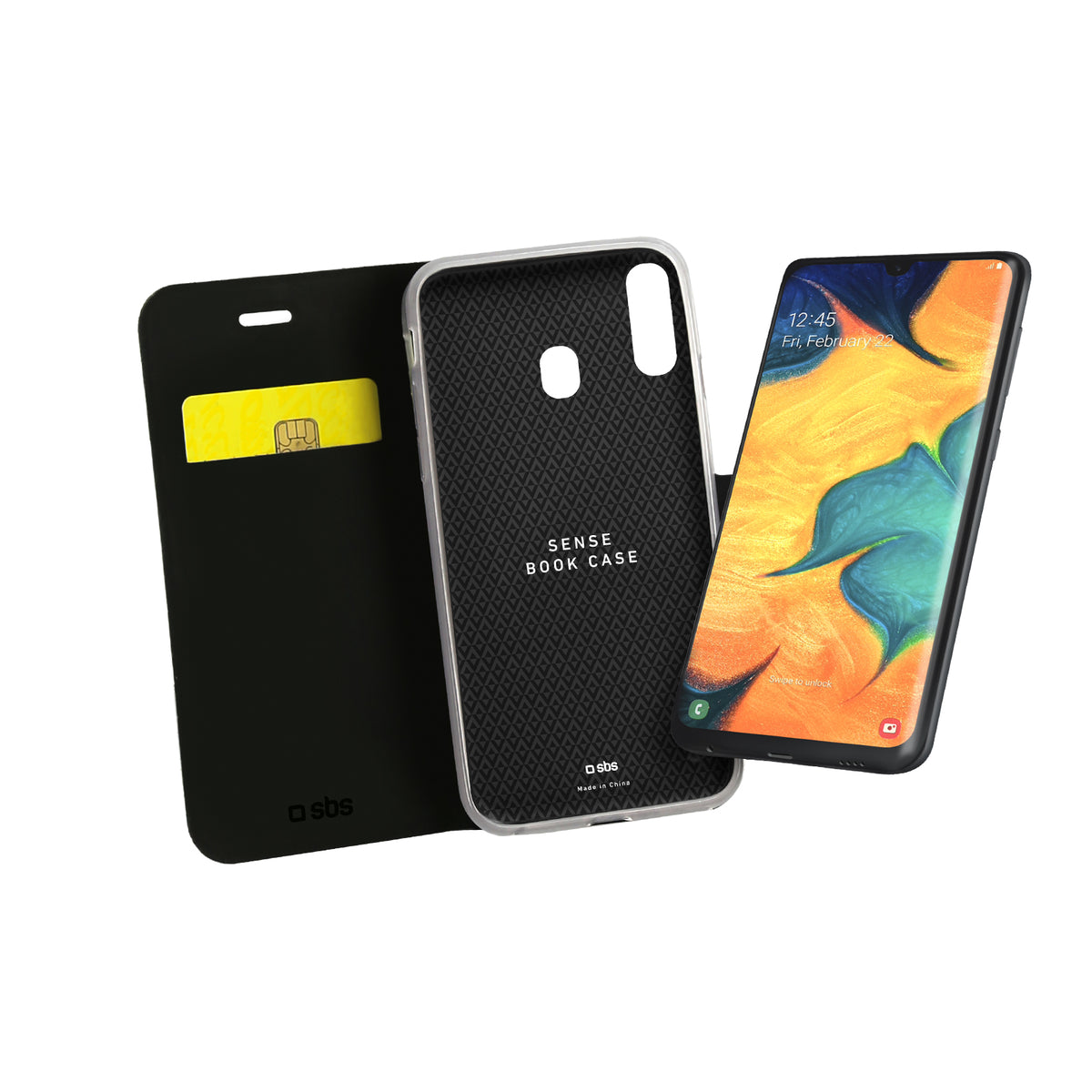 Klapphülle im Hochformat Sense für Samsung Galaxy A20/A30