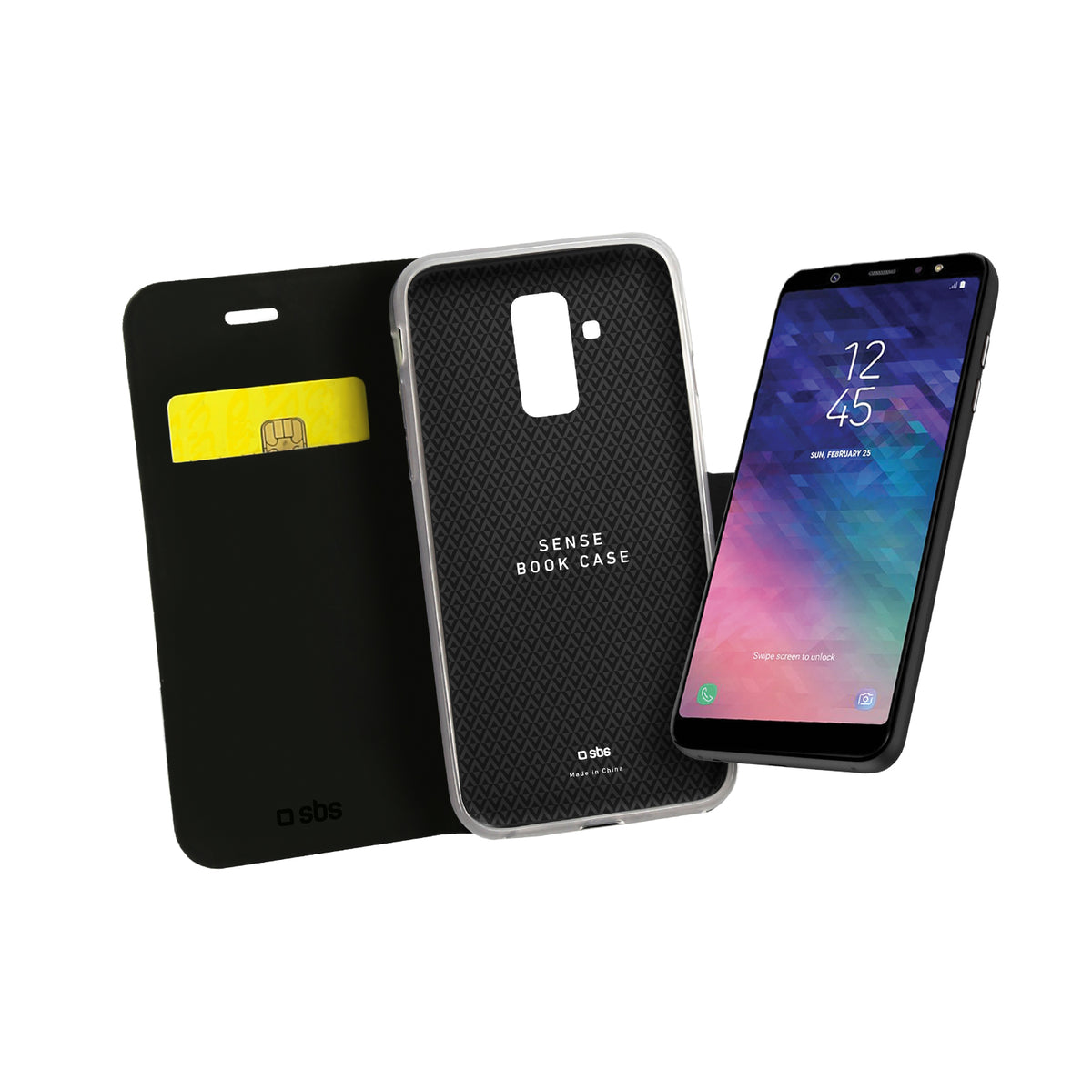 Handyhülle Book Sense für Samsung Galaxy A6+