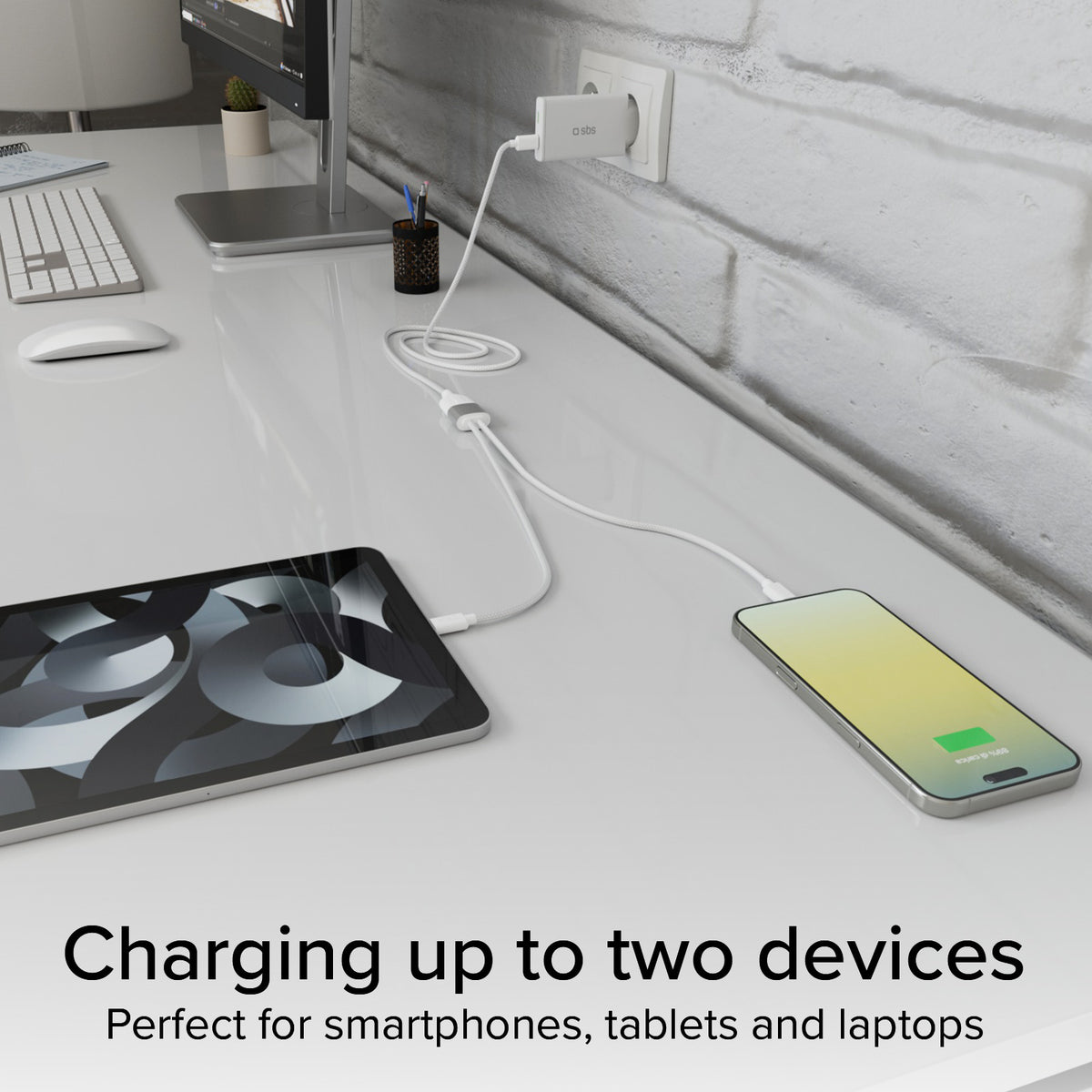 USB Type-C splitter with dual USB-C output 60W