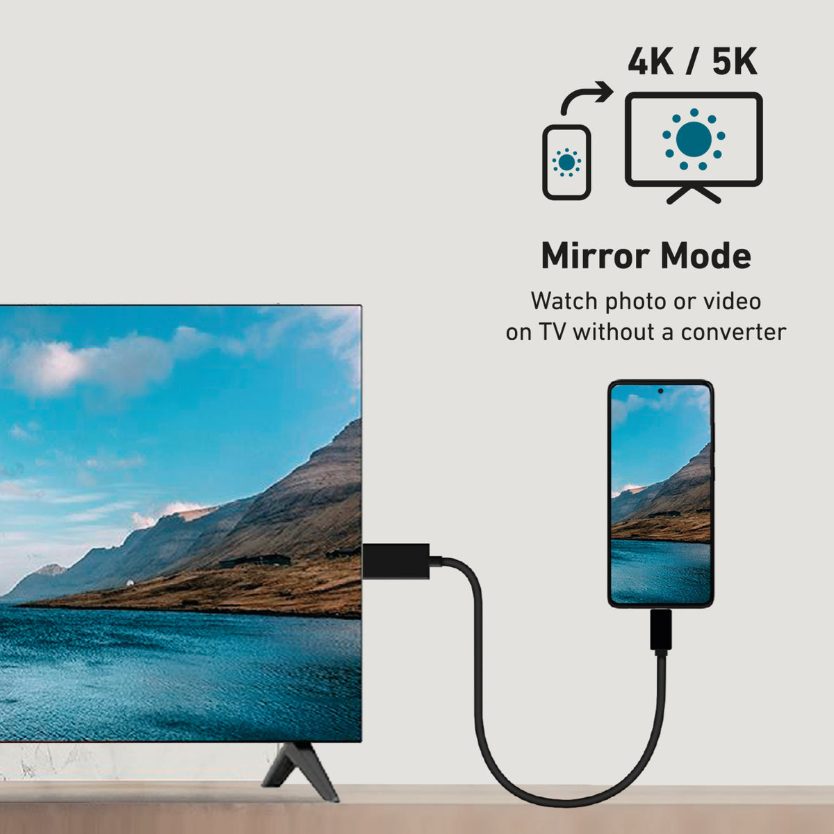 USB-C - HDMI-Kabel für 4K/5K-Videowiedergabe