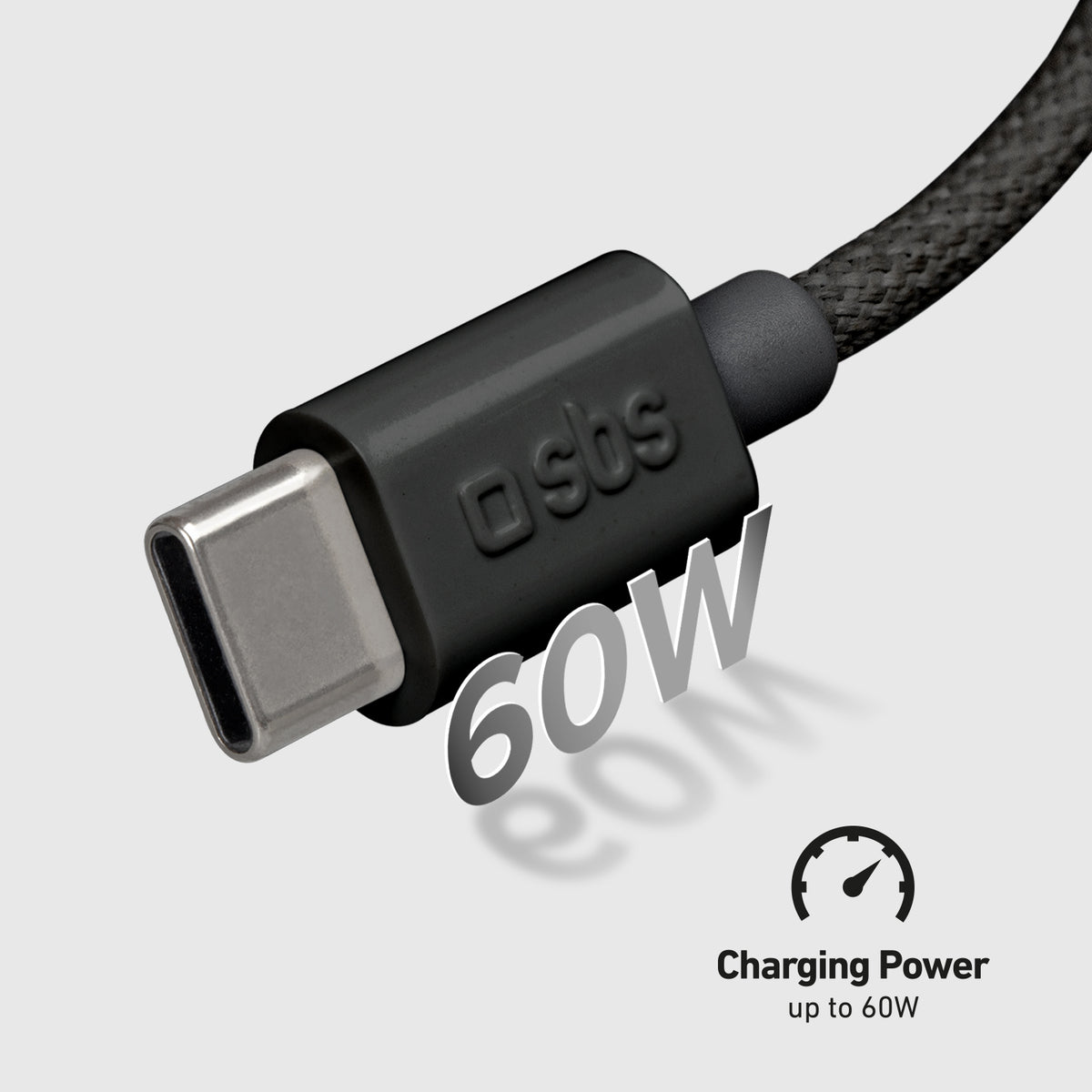 USB-C - USB-C-Textilkabel mit Kabelhalter, 1,5 Meter