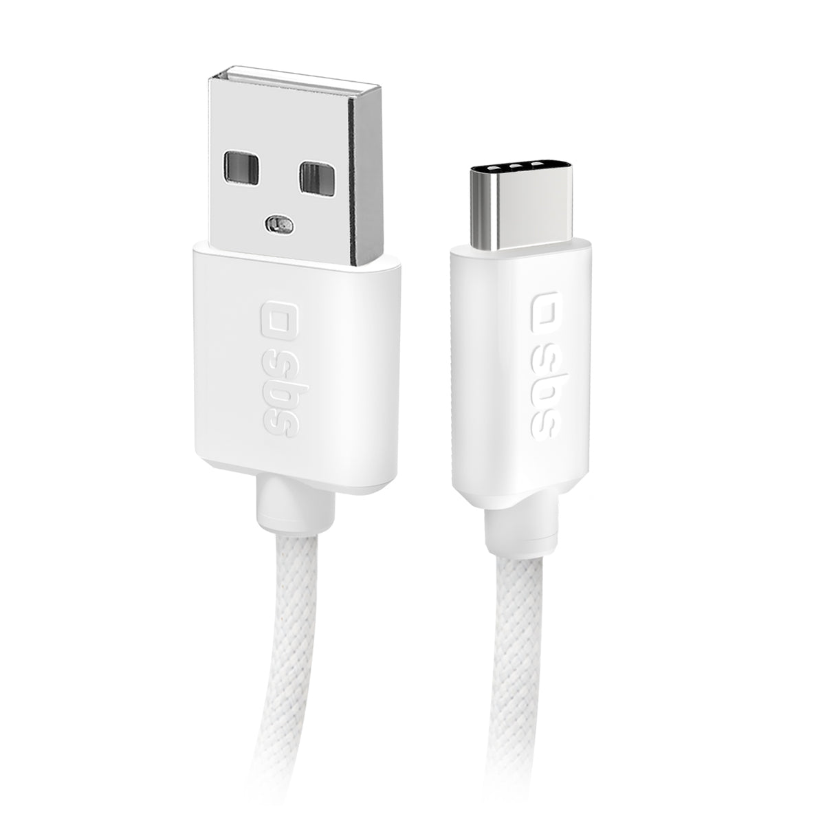 USB-A - USB-C-Textilkabel mit Kabelhalter, 1,5 Meter