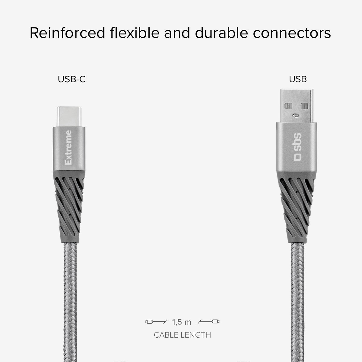 Cavo USB-A - USB-C dati e ricarica ultra resistente in fibra aramidica 1.5 m