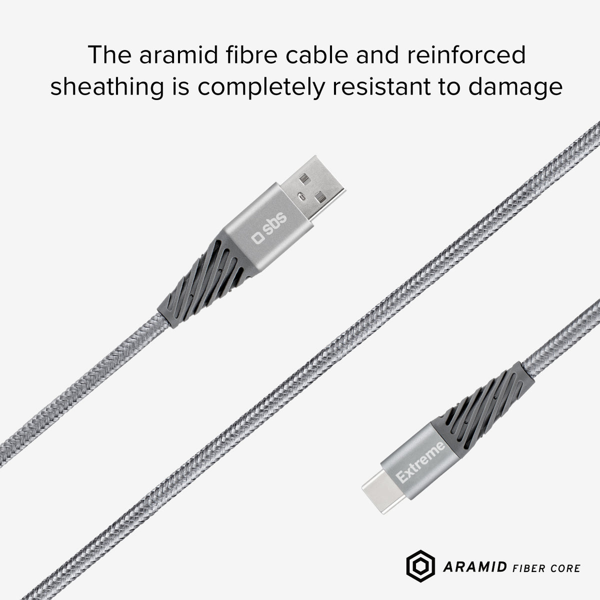 Cavo USB-A - USB-C dati e ricarica ultra resistente in fibra aramidica 1.5 m