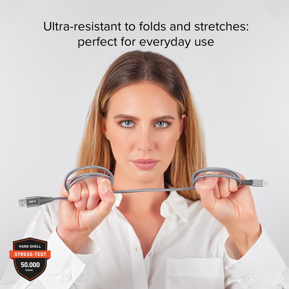 Cavo USB-A - USB-C dati e ricarica ultra resistente in fibra aramidica 1.5 m