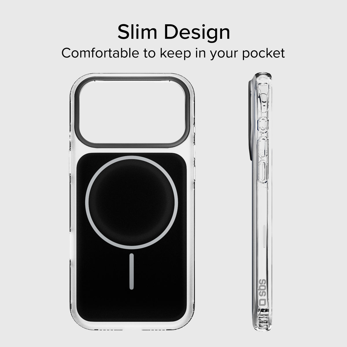 Cover magnetica compatibile con MagSafe con angoli antiurto per iPhone 17 Pro