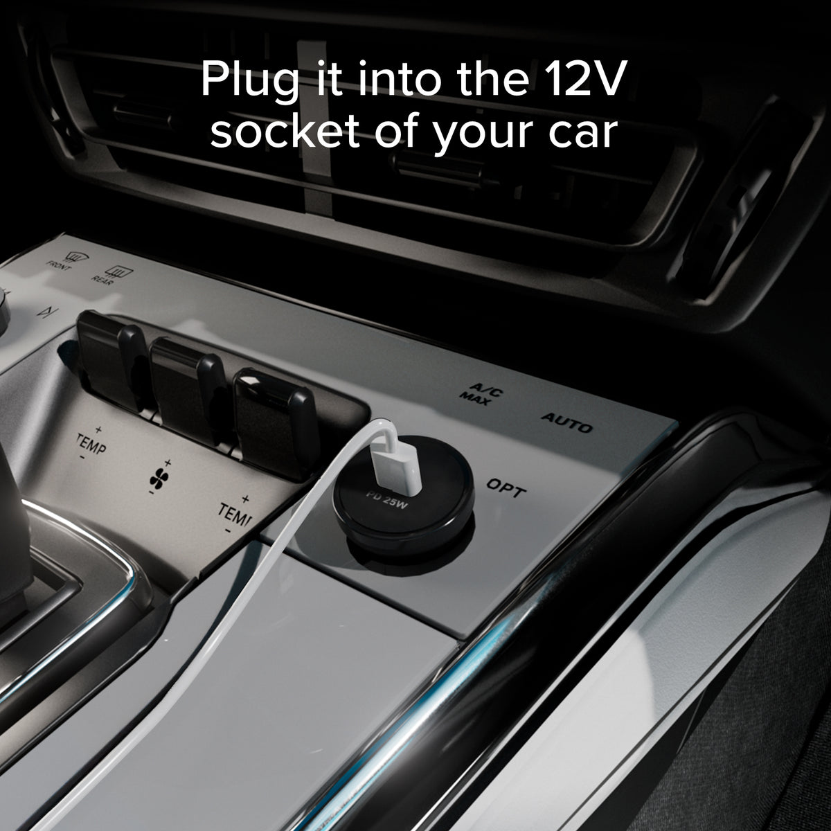 PD 25 Watt Autoladegerät-Kit + USB-C-Kabel