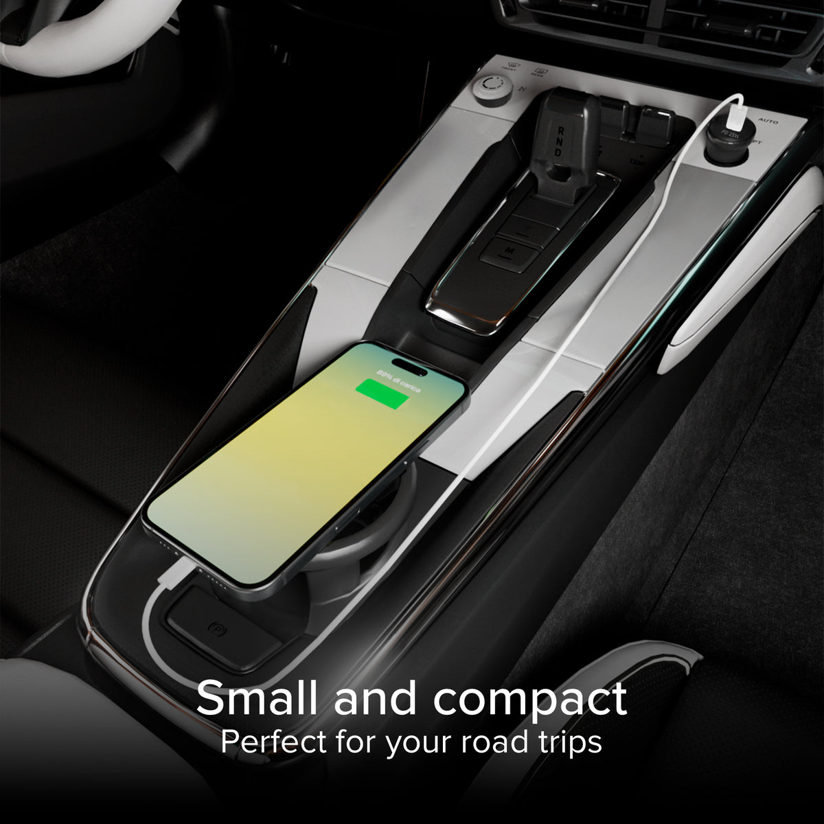 PD 25 Watt Autoladegerät-Kit + USB-C-Kabel