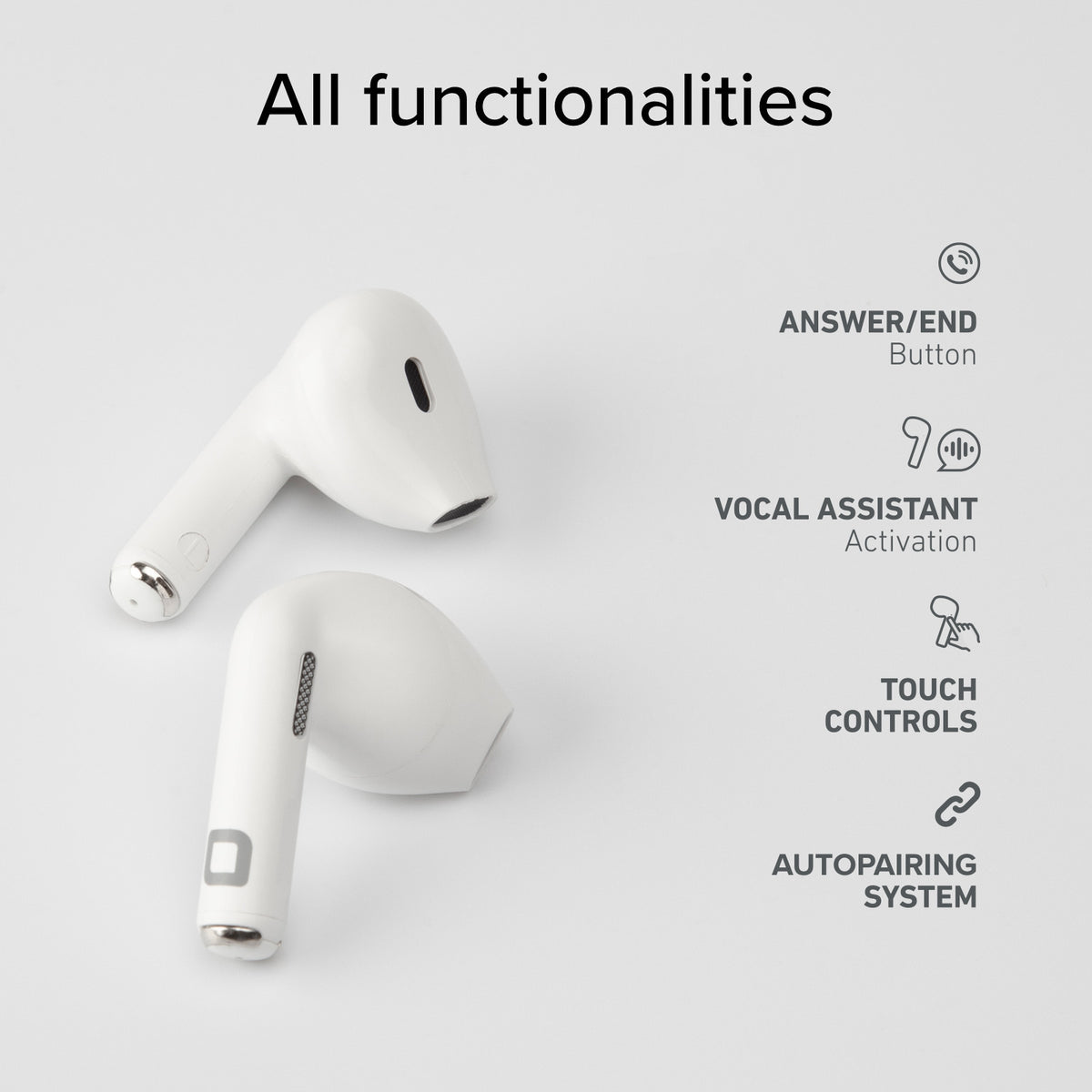 Auriculares TWS semi in-ear