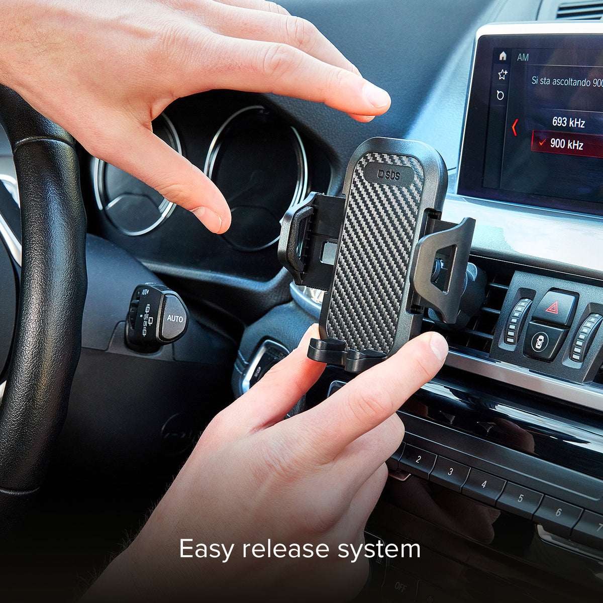 Hoole - Supporto auto per telefono con fissaggio clip a vite
