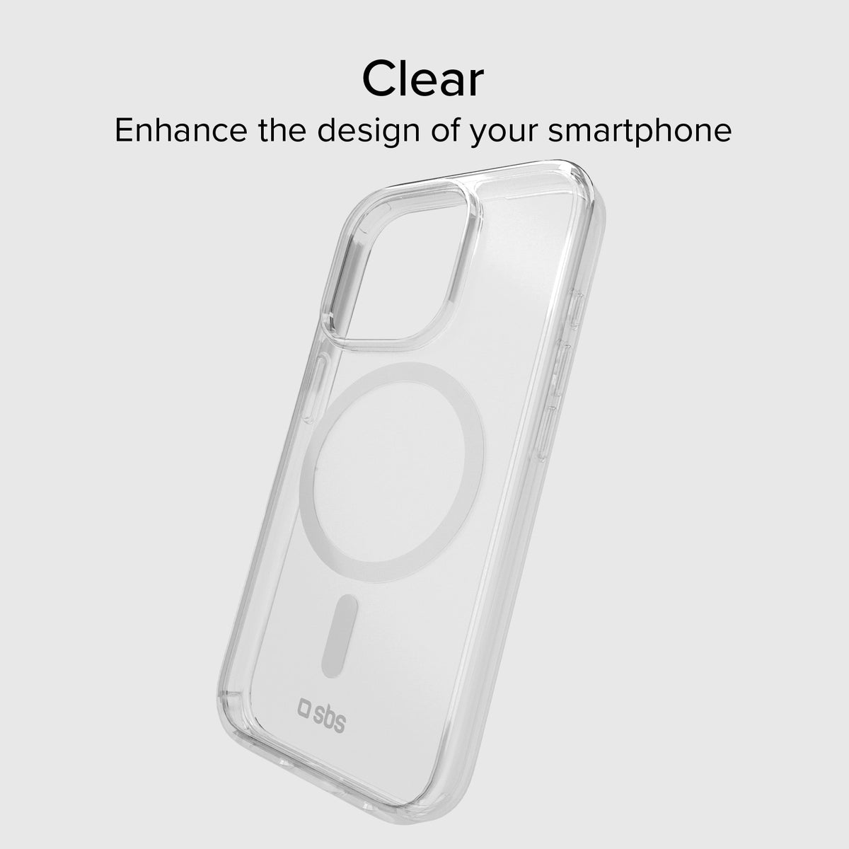 Rigid transparent case compatible with MagSafe charging for iPhone 15 Pro