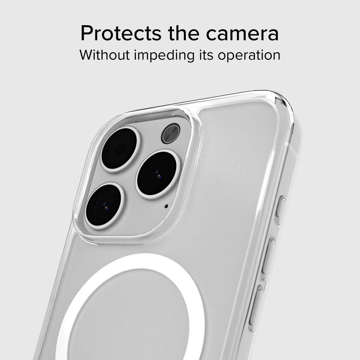 Rigid transparent case compatible with MagSafe charging for iPhone 15 Pro