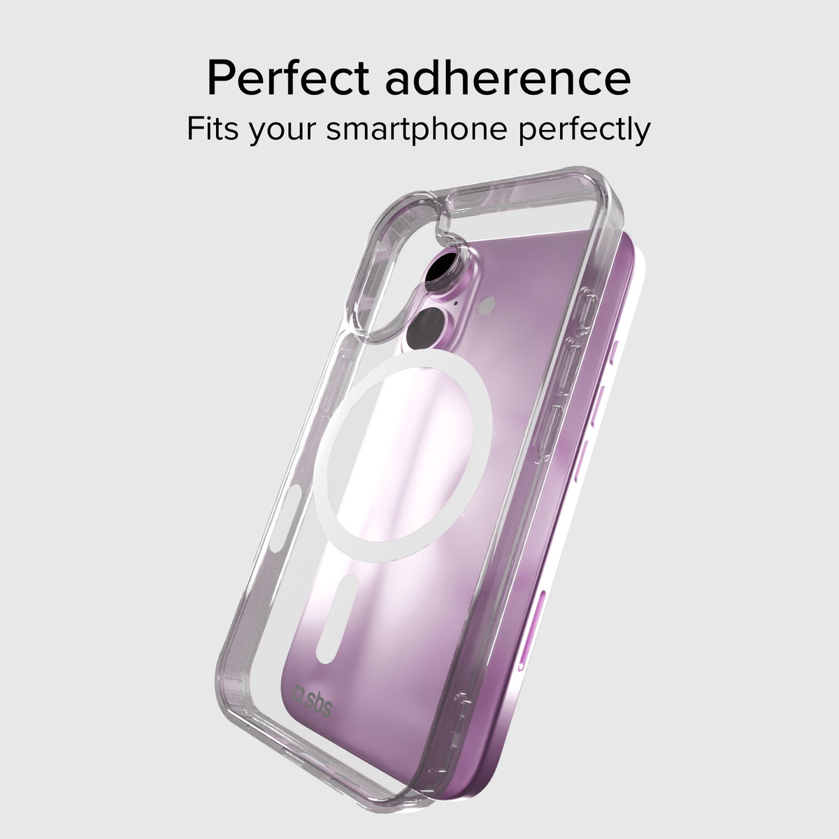 Rigid transparent case compatible with MagSafe charging for iPhone 16