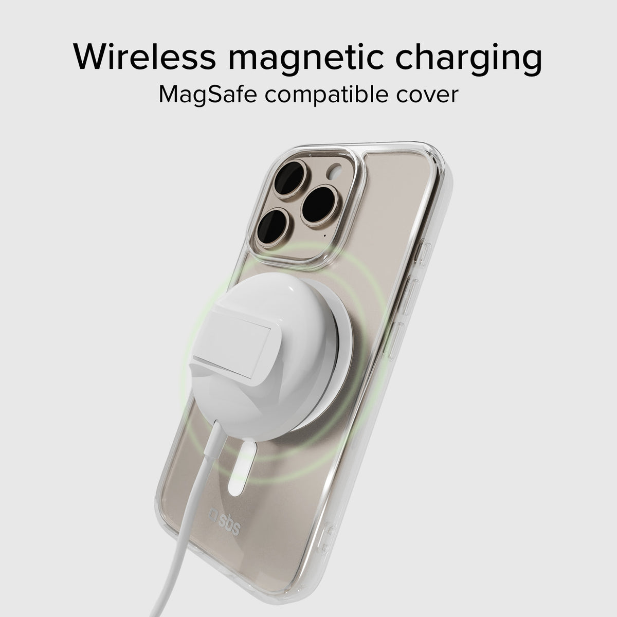Rigid transparent case compatible with MagSafe charging for iPhone 16 Pro Max
