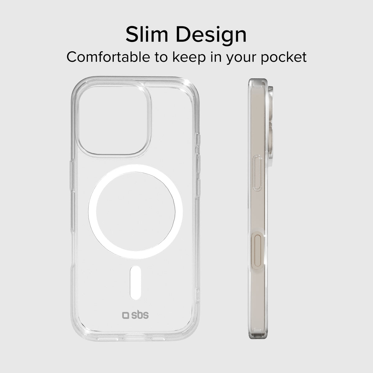 Rigid transparent case compatible with MagSafe charging for iPhone 16 Pro Max