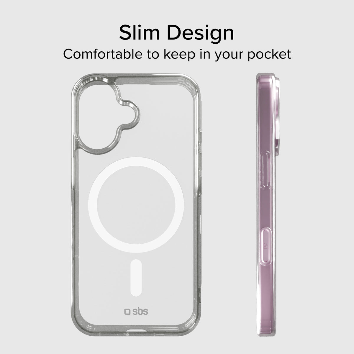 Funda rígida transp. carga MagSafe iPhone 16 Plus