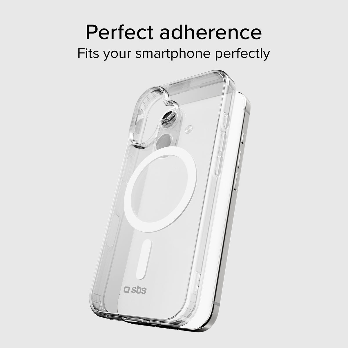 Rigid transparent case compatible with MagSafe charging for iPhone 17
