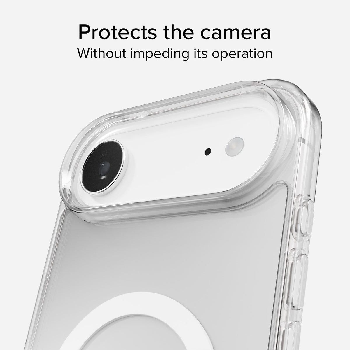 Coque transparente rigide, compatible recharge MagSafe pour iPhone Air