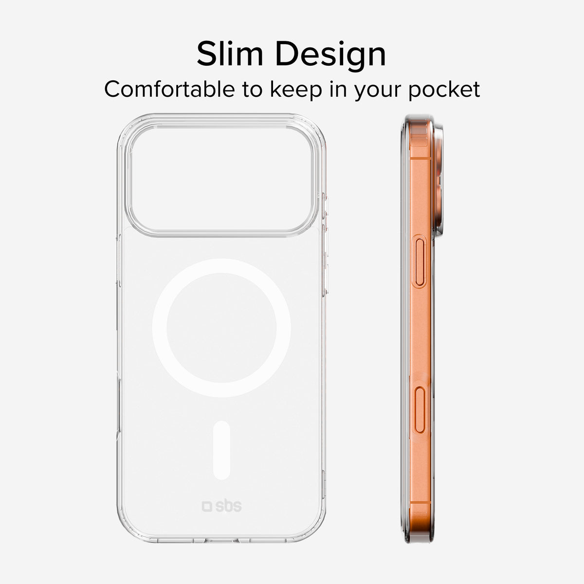 Transparente steife Hülle, kompatibel mit MagSafe-Ladefunktion für iPhone 17 Pro Max