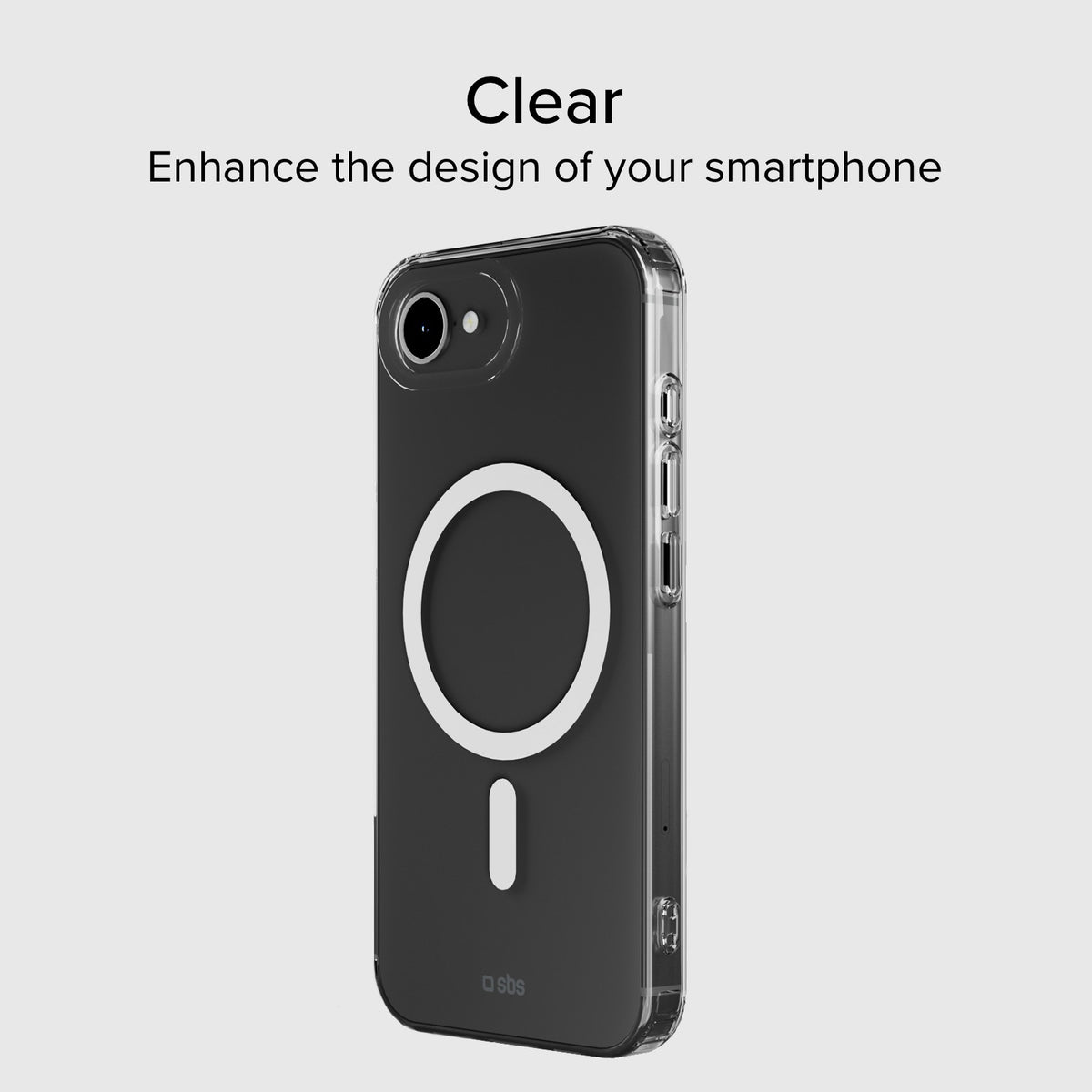 Funda rígida transp. carga MagSafe iPhone 17e/16e