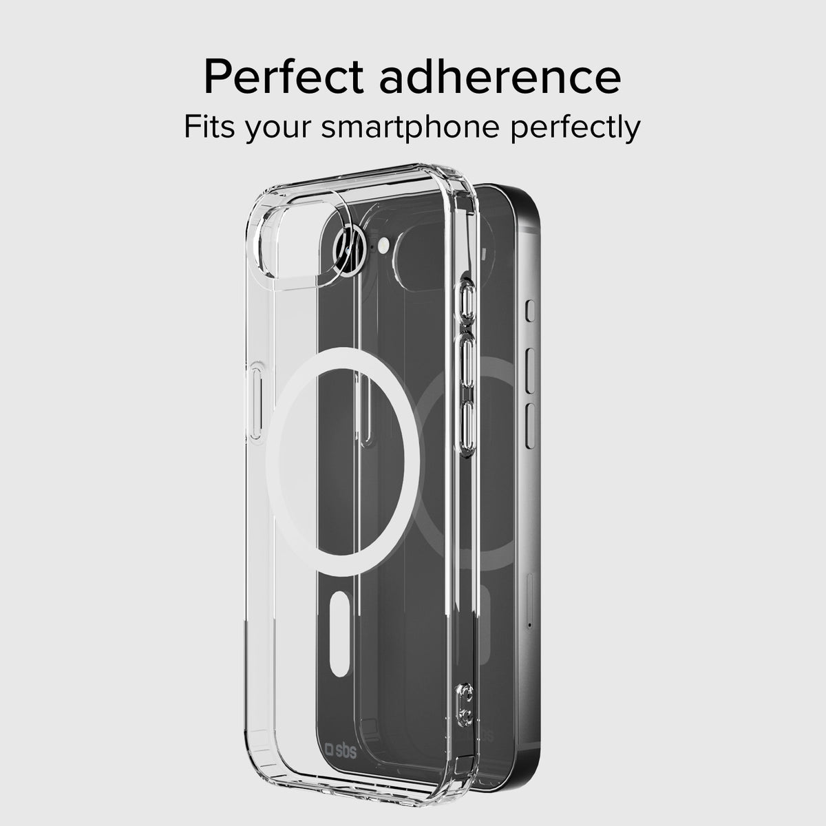 Funda rígida transp. carga MagSafe iPhone 17e/16e