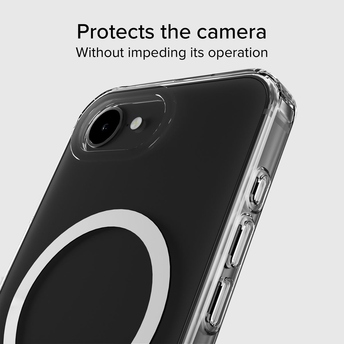 Funda rígida transp. carga MagSafe iPhone 17e/16e