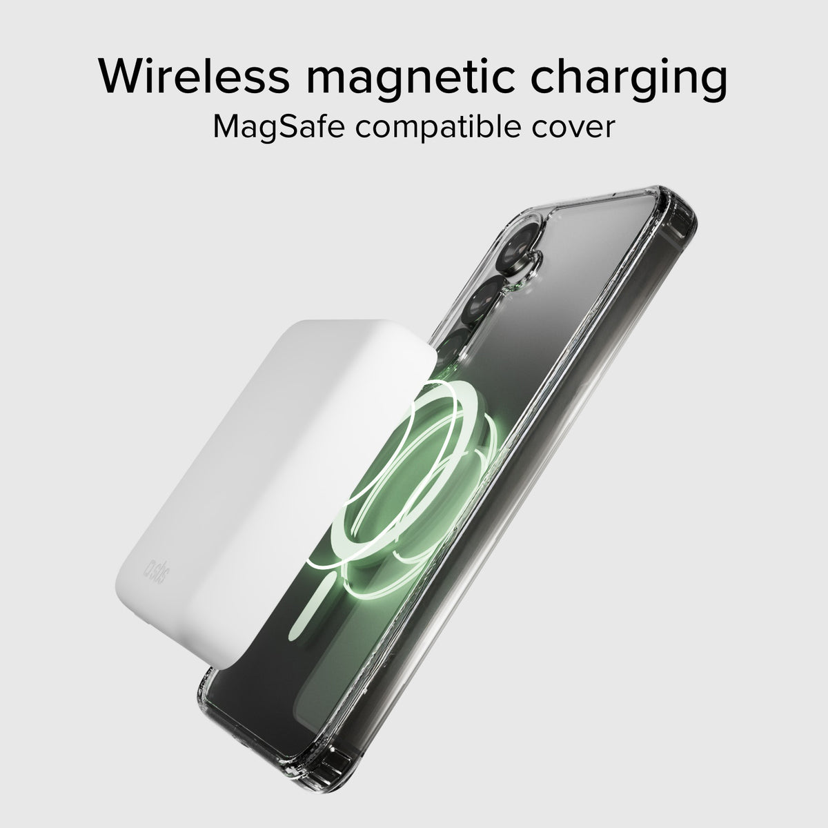 Transparente, feste Hülle, kompatibel mit magnetischer, kabelloser Aufladung für Samsung Galaxy S25+