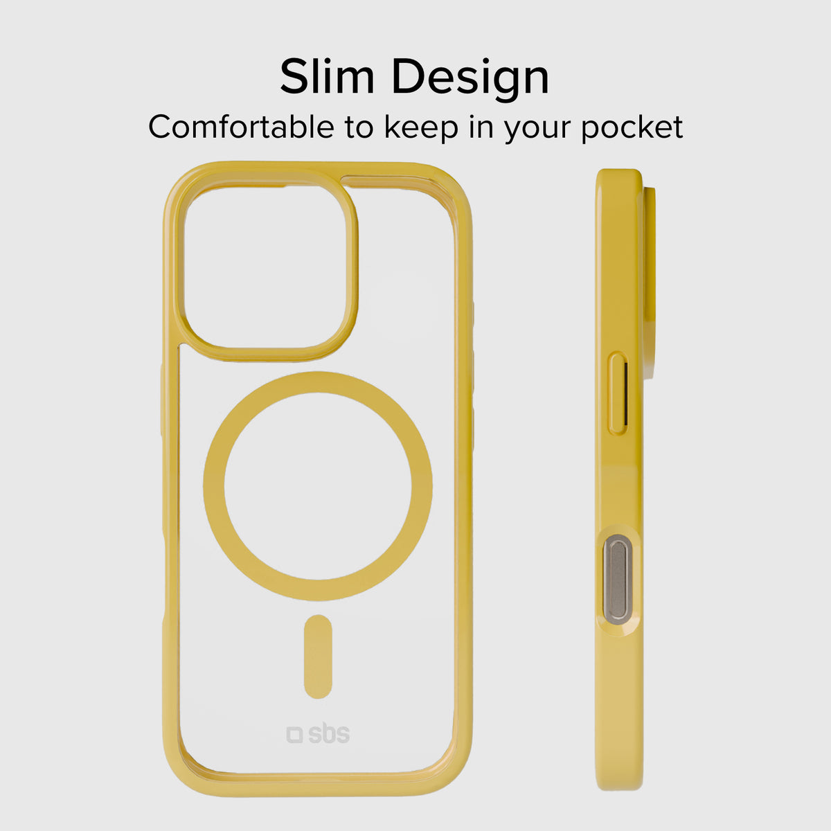Case für iPhone 16 Pro mit farbigen Rändern, kompatibel mit MagSafe Aufladung