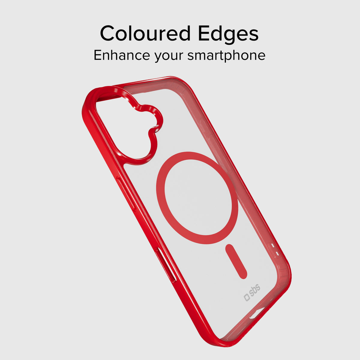 Cover for iPhone 16 with coloured edges compatible with MagSafe charging