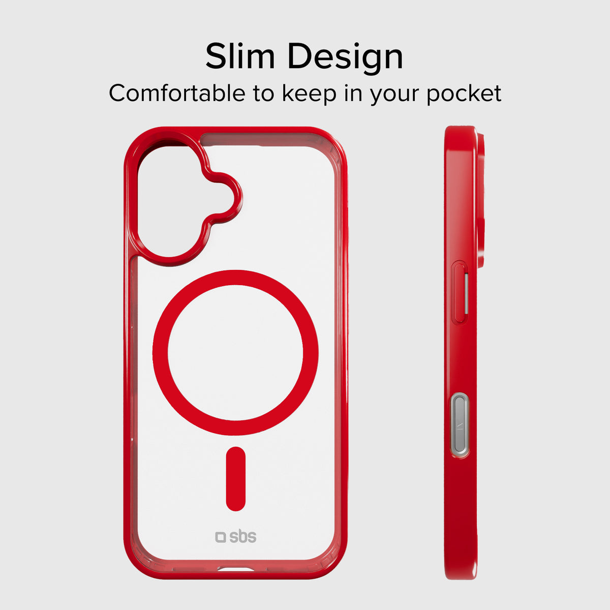 Cover for iPhone 16 with coloured edges compatible with MagSafe charging