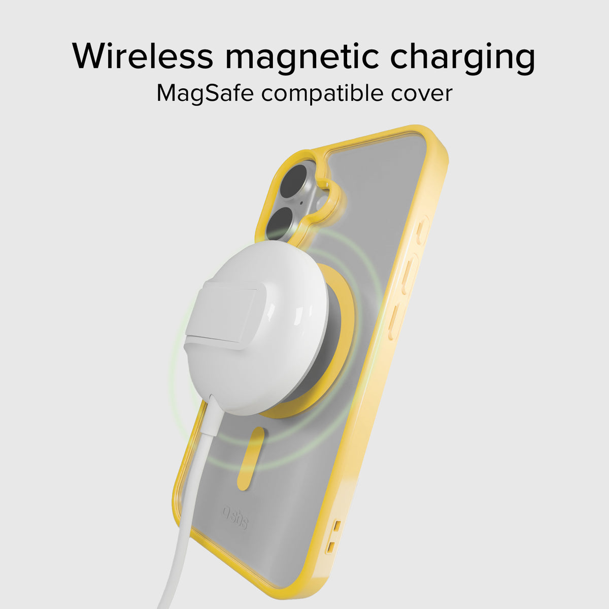 Cover for iPhone 16 with coloured edges compatible with MagSafe charging
