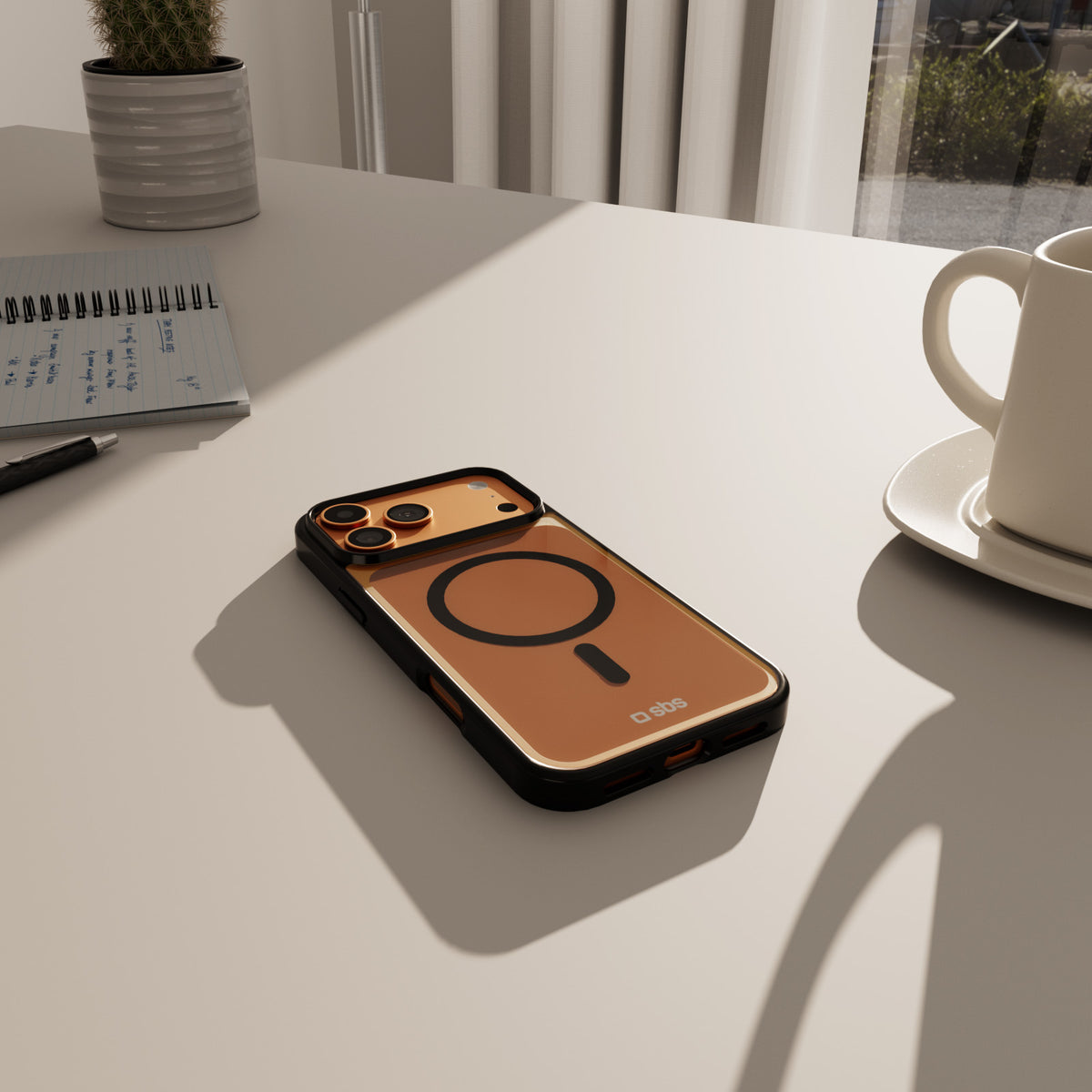 Case für iPhone 17 Pro Max mit farbigen Rändern, kompatibel mit MagSafe Aufladung
