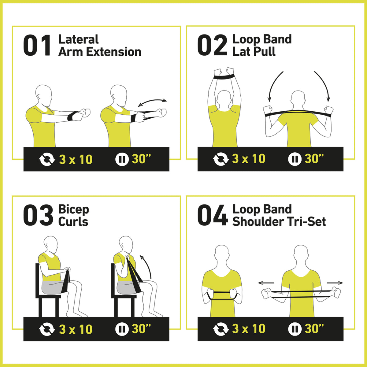 Kit mit drahtlosen TWS-Ohrhörern und elastischen Fitnessbändern