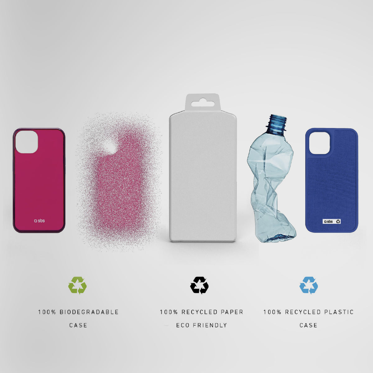 Farbiges Cover aus recyceltem Kunststoff R-PET für iPhone 14/13