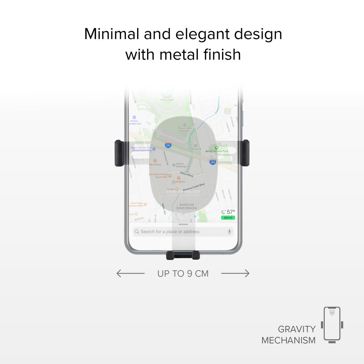 Fahrzeughalterung Gravity mit Clip für Belüftungsdüse