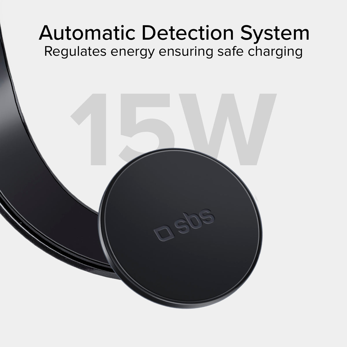 Supporto auto a ventosa per smartphone con ricarica wireless